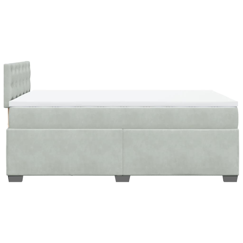 Sommier à lattes de lit et matelas Gris clair 120x200cm Velours - XIOS