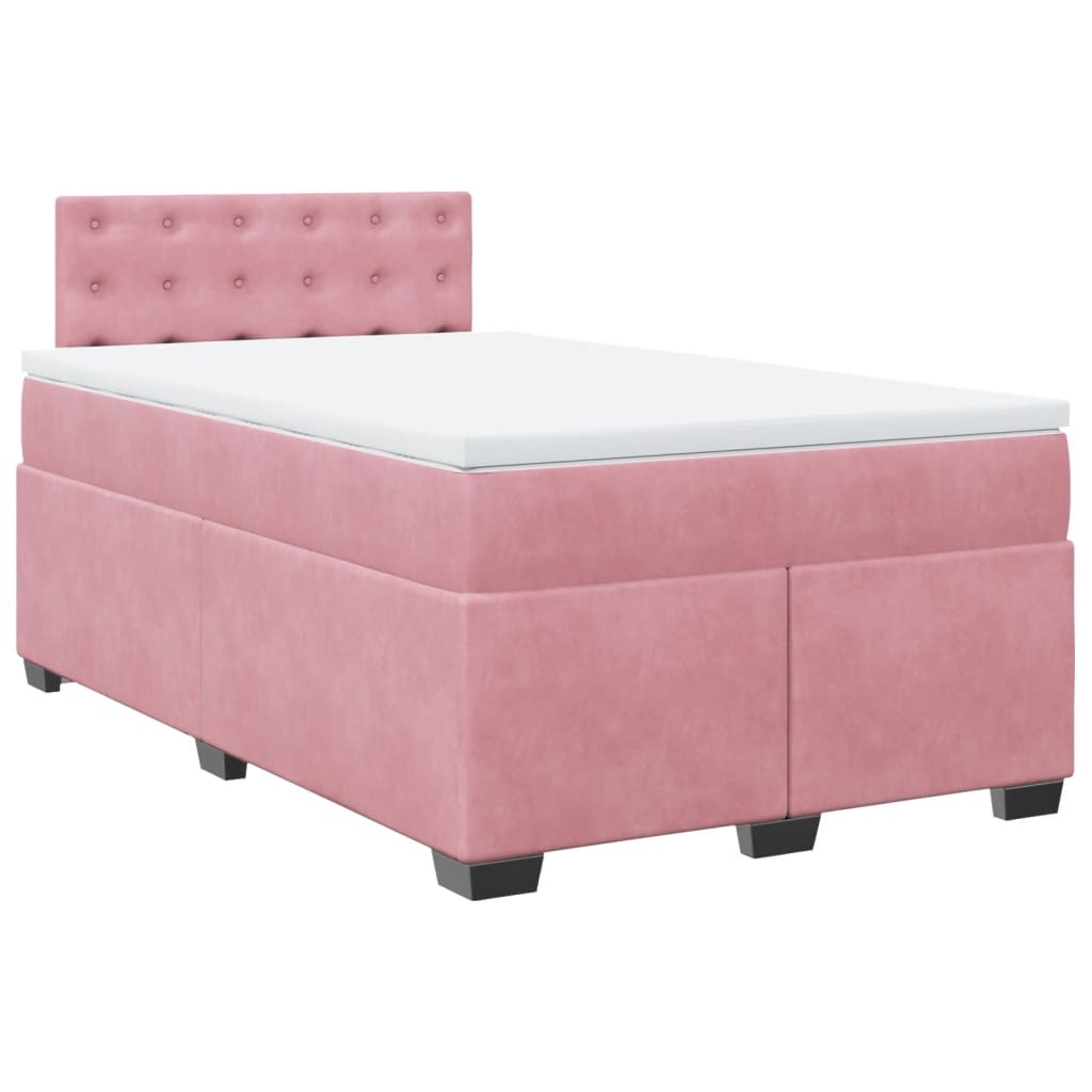 Sommier à lattes de lit avec matelas Rose 120x200 cm Velours - XIOS