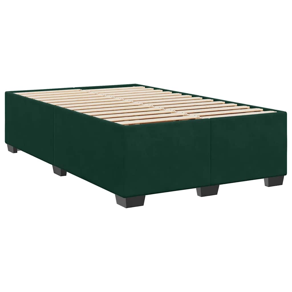 Sommier à lattes de lit et matelas Vert foncé 140x190cm Velours - XIOS