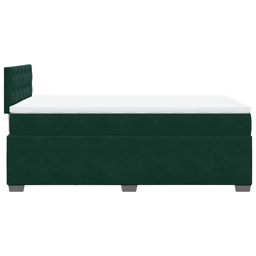 Sommier à lattes de lit et matelas Vert foncé 140x190cm Velours - XIOS