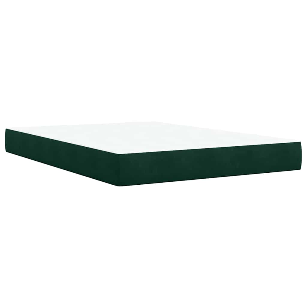 Sommier à lattes de lit et matelas Vert foncé 140x200cm Velours - XIOS