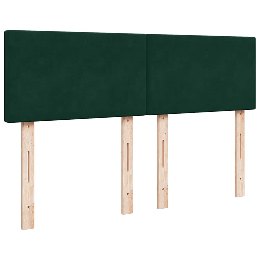 Sommier à lattes de lit et matelas Vert foncé 140x200cm Velours - XIOS