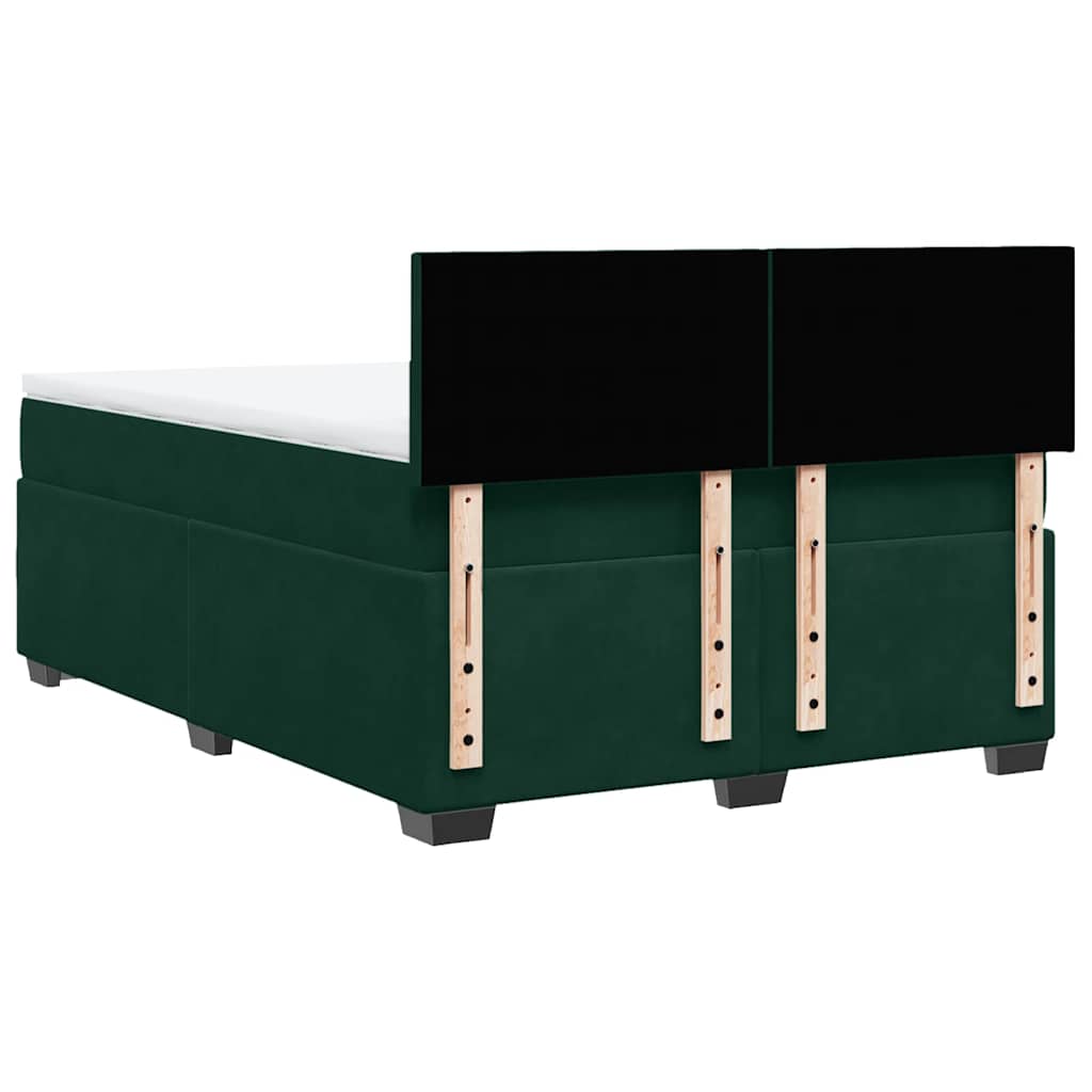 Sommier à lattes de lit et matelas Vert foncé 140x200cm Velours - XIOS