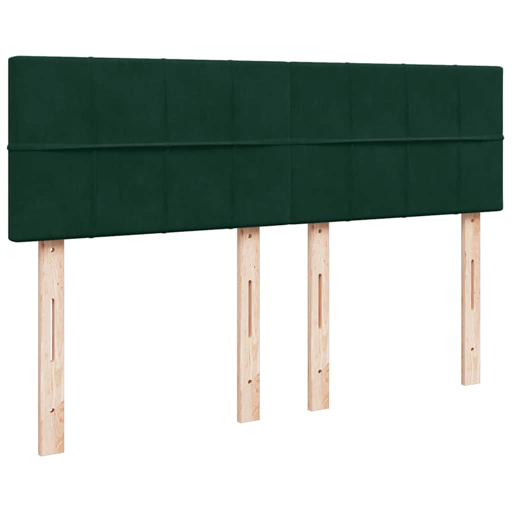Sommier à lattes de lit et matelas Vert foncé 140x200cm Velours - XIOS