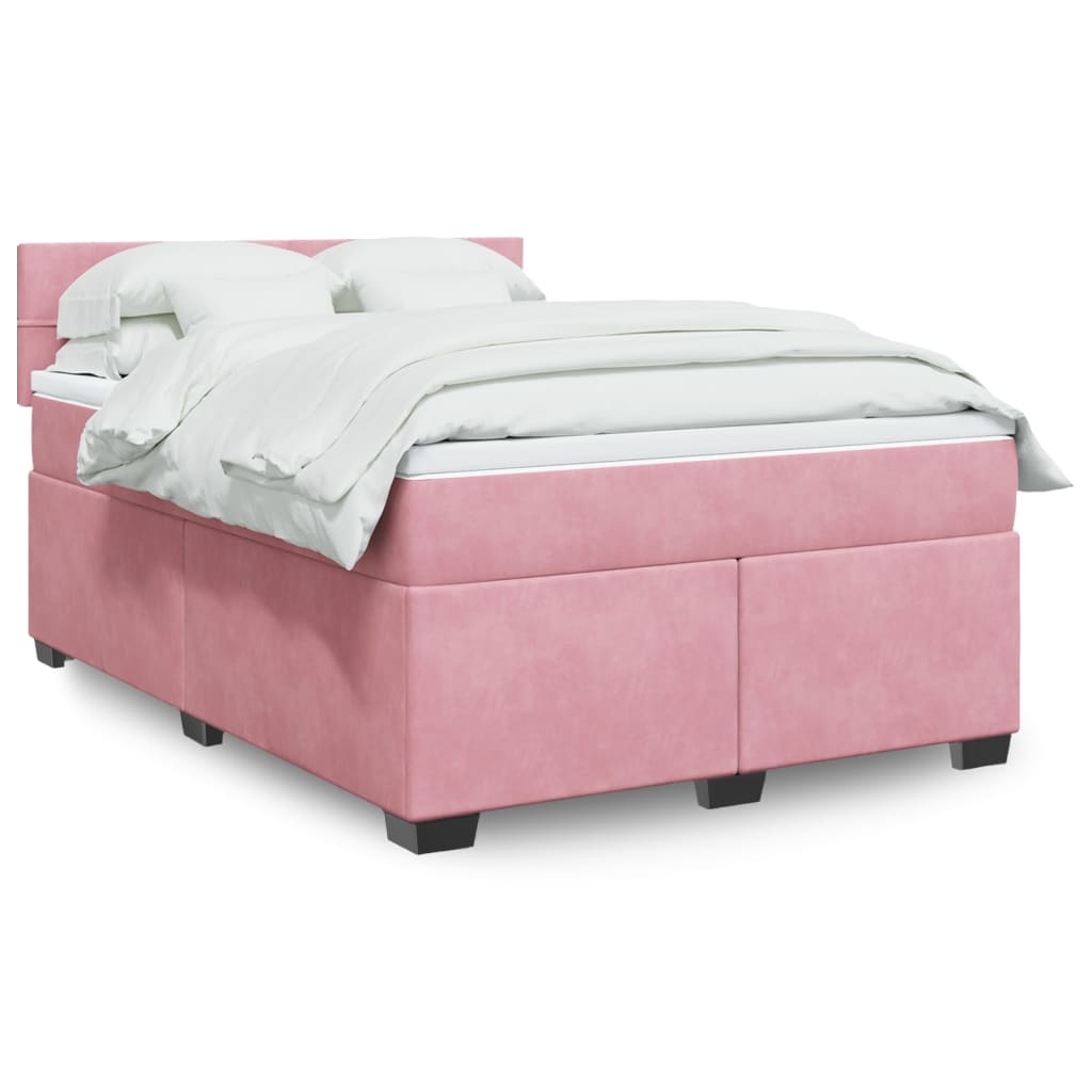 Sommier à lattes de lit avec matelas Rose 160x200 cm Velours - XIOS