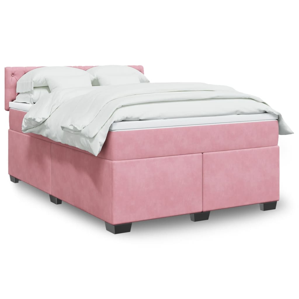 Sommier à lattes de lit avec matelas Rose 160x200 cm Velours - XIOS