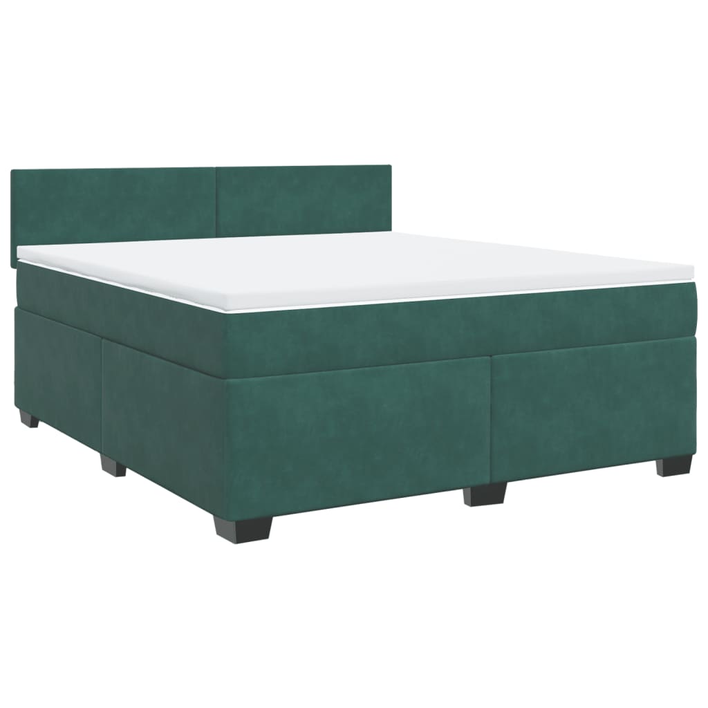 Sommier à lattes de lit et matelas Vert foncé 180x200cm Velours - XIOS