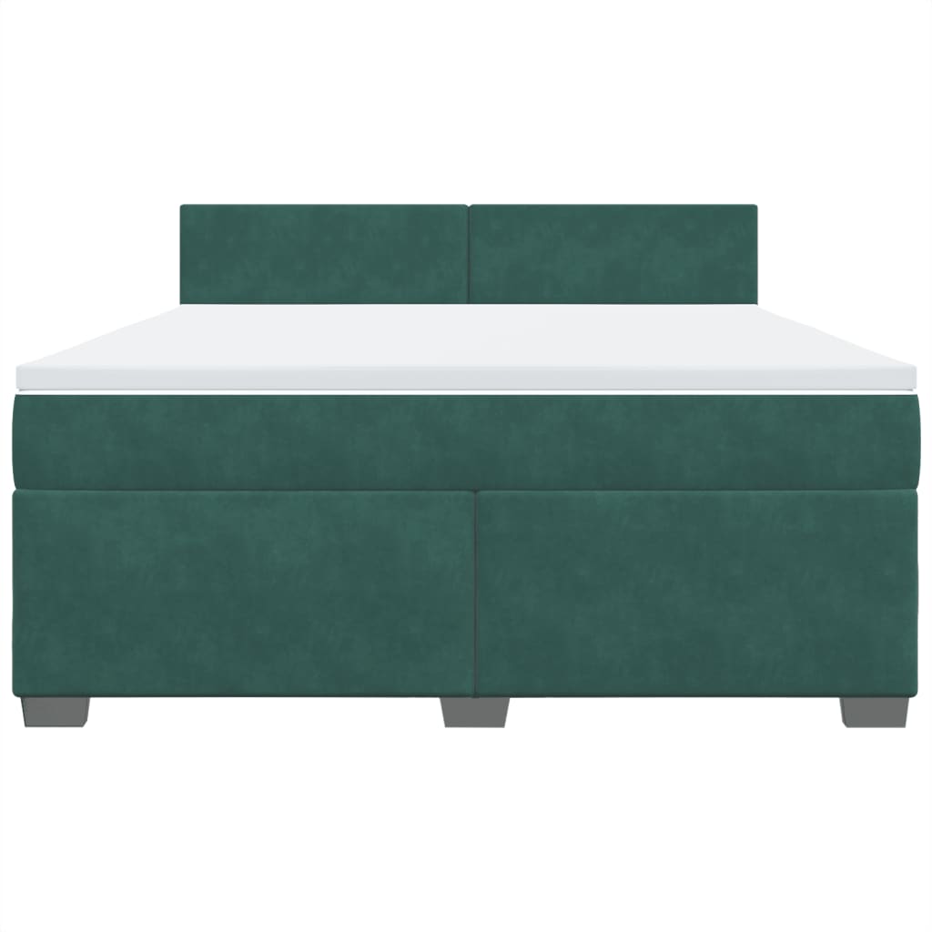 Sommier à lattes de lit et matelas Vert foncé 180x200cm Velours - XIOS