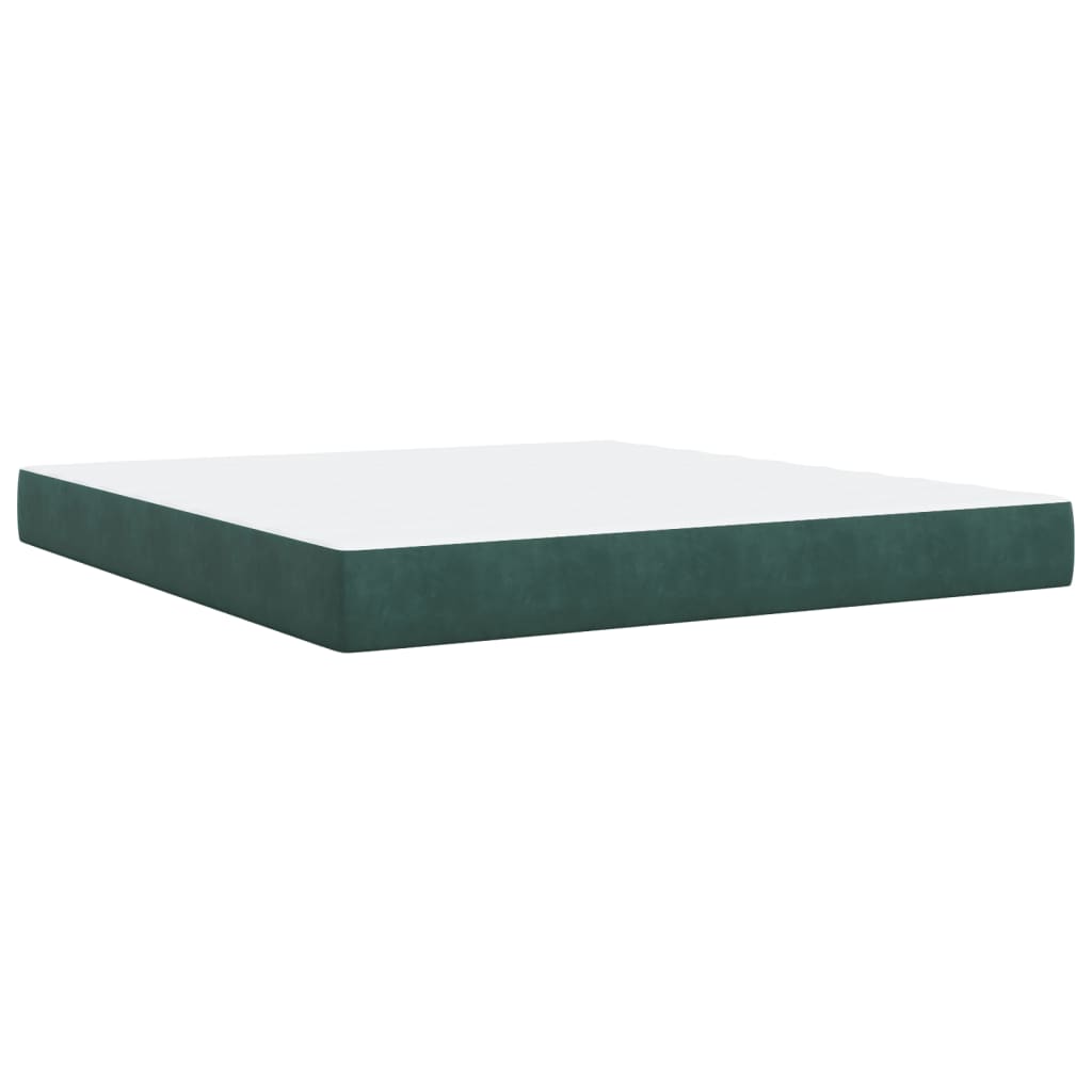 Sommier à lattes de lit et matelas Vert foncé 180x200cm Velours - XIOS