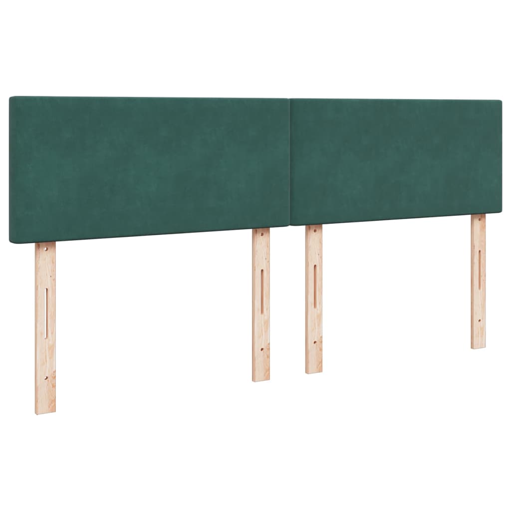 Sommier à lattes de lit et matelas Vert foncé 180x200cm Velours - XIOS