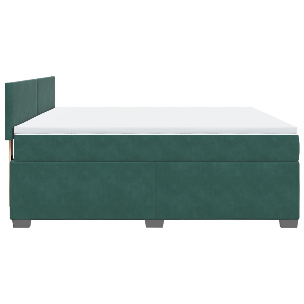 Sommier à lattes de lit et matelas Vert foncé 180x200cm Velours - XIOS