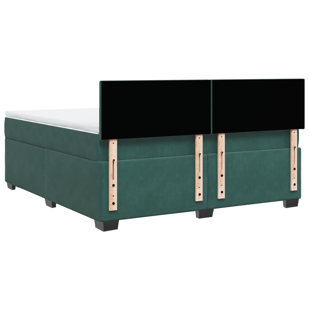 Sommier à lattes de lit et matelas Vert foncé 180x200cm Velours - XIOS