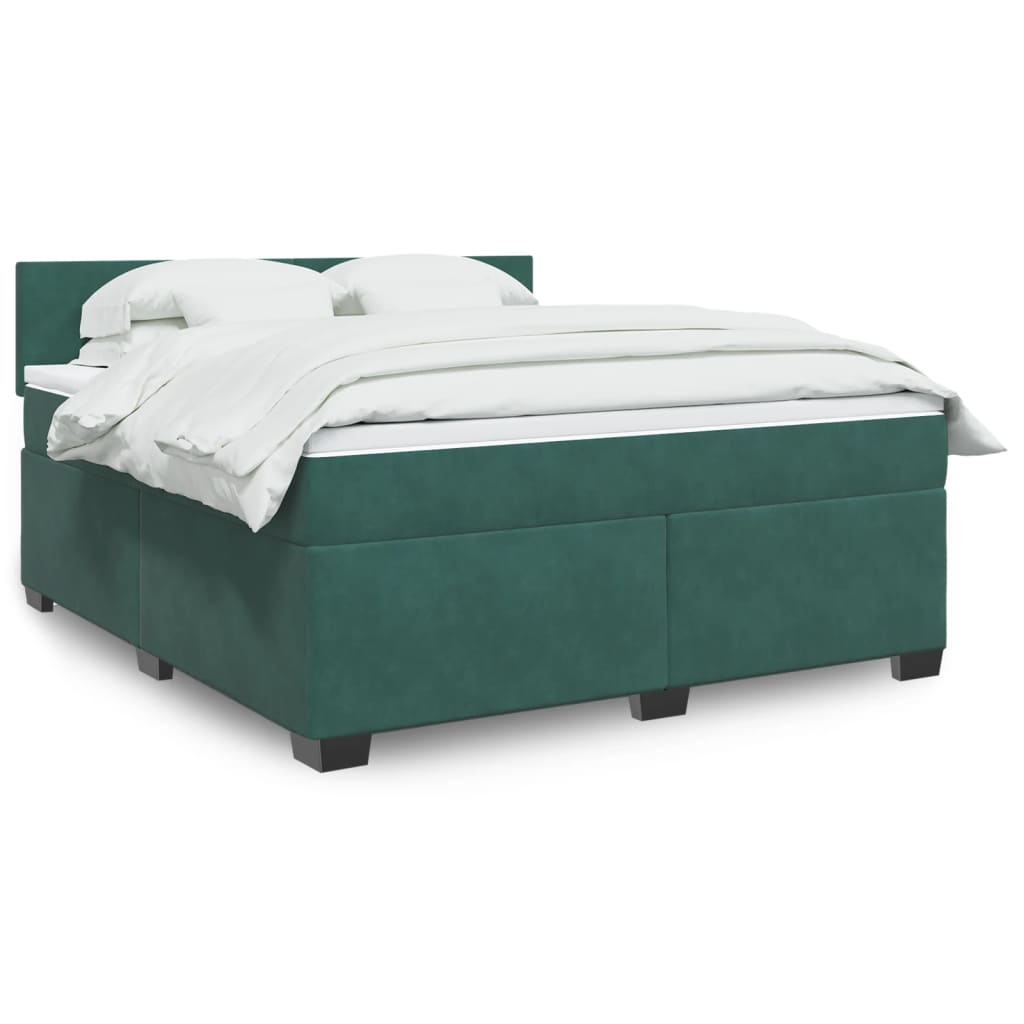 Sommier à lattes de lit et matelas Vert foncé 180x200cm Velours - XIOS