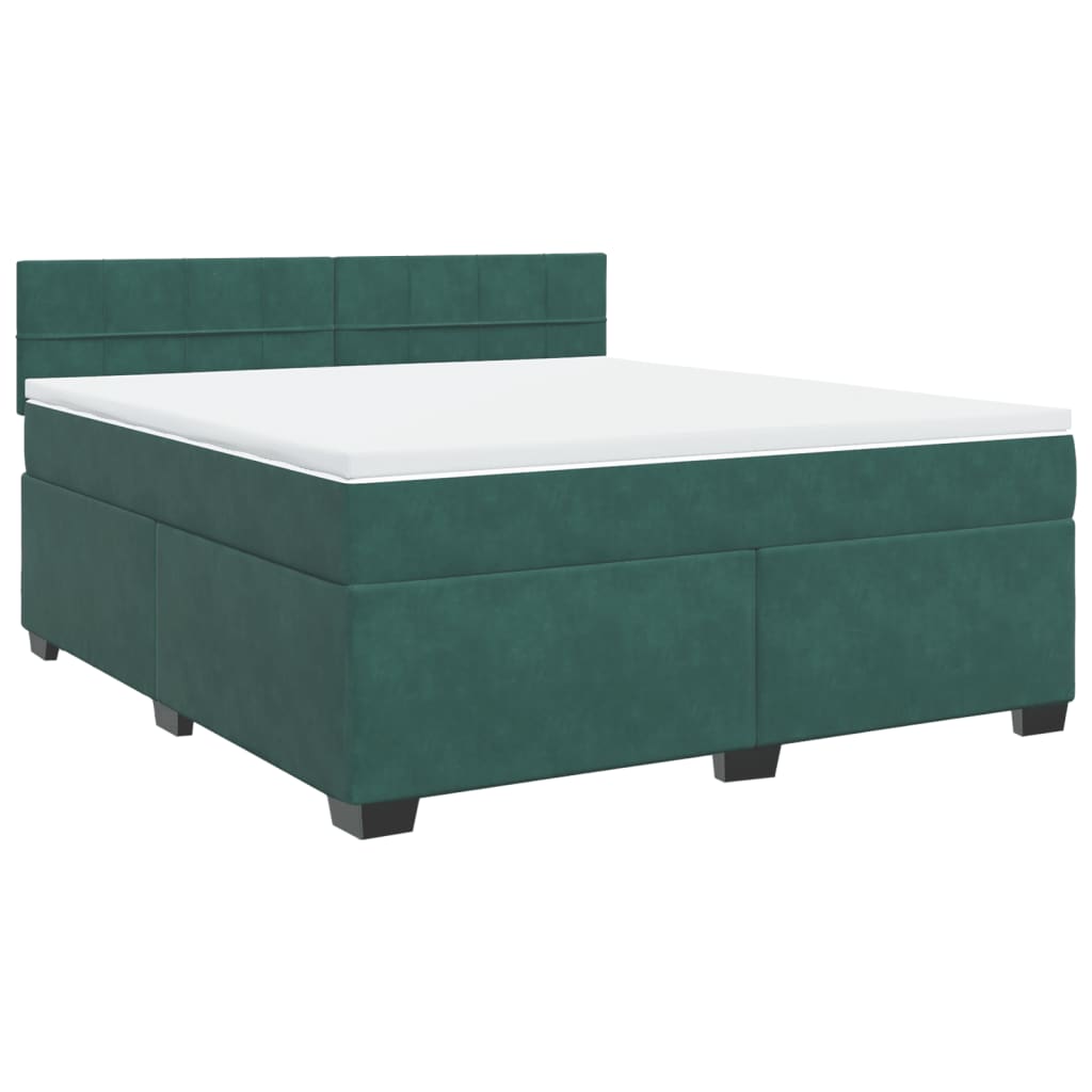Sommier à lattes de lit et matelas Vert foncé 180x200cm Velours - XIOS
