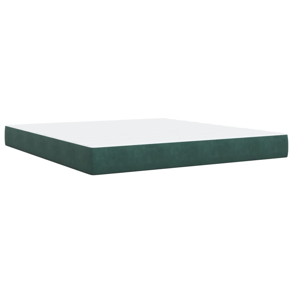Sommier à lattes de lit et matelas Vert foncé 180x200cm Velours - XIOS