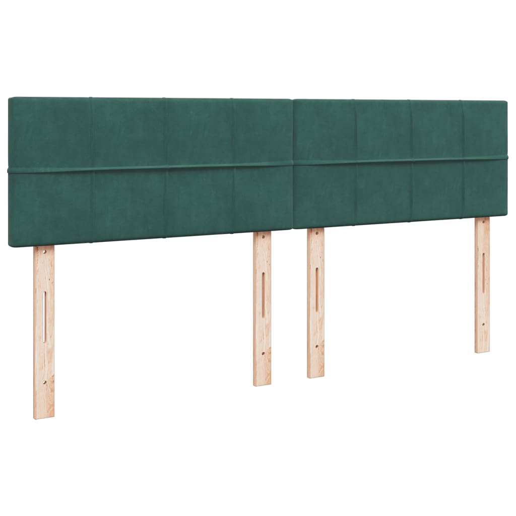 Sommier à lattes de lit et matelas Vert foncé 180x200cm Velours - XIOS