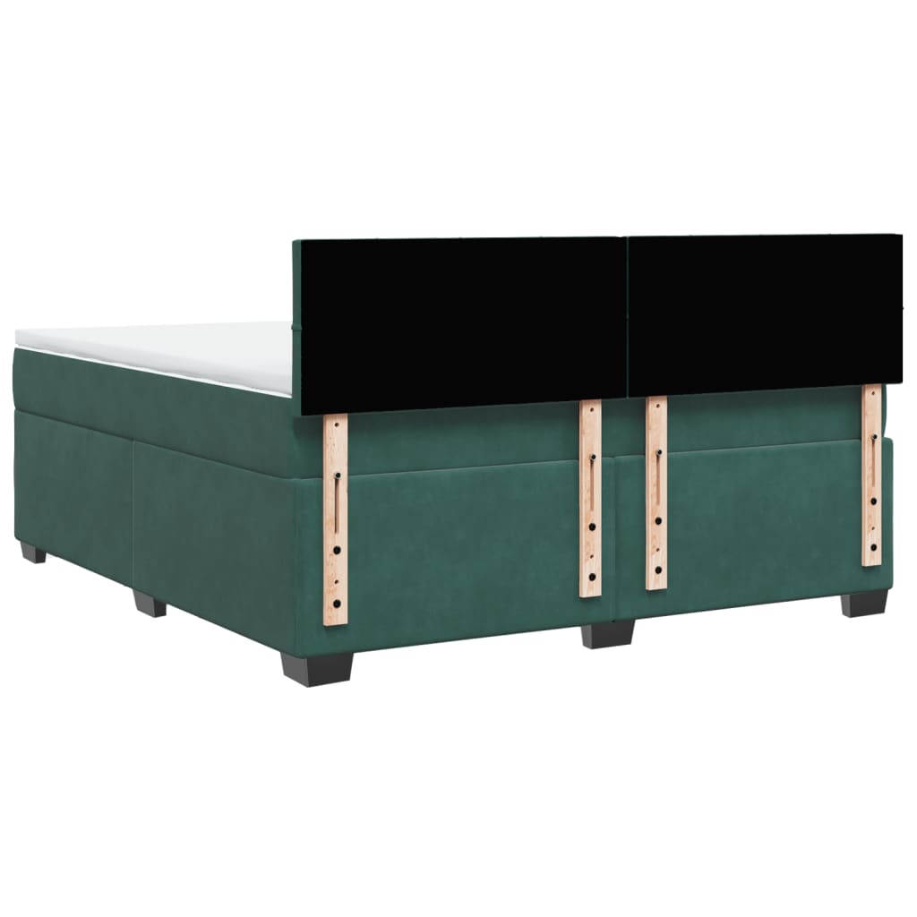 Sommier à lattes de lit et matelas Vert foncé 180x200cm Velours - XIOS