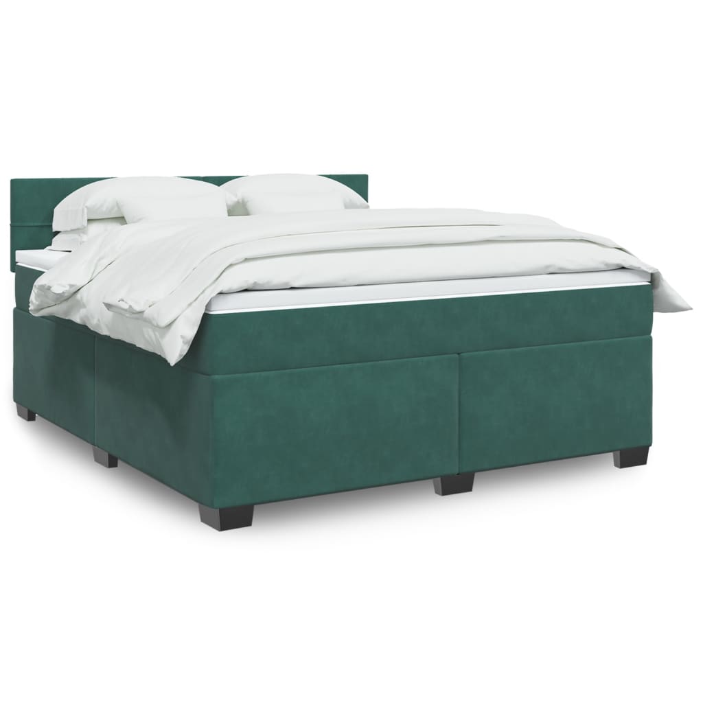 Sommier à lattes de lit et matelas Vert foncé 180x200cm Velours - XIOS