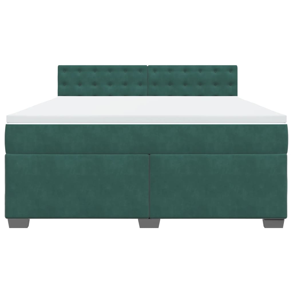 Sommier à lattes de lit et matelas Vert foncé 180x200cm Velours - XIOS