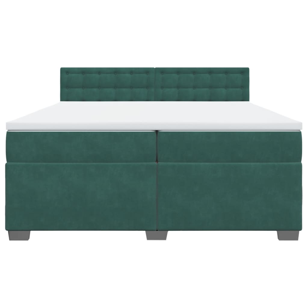 Sommier à lattes de lit et matelas Vert foncé 200x200cm Velours - XIOS