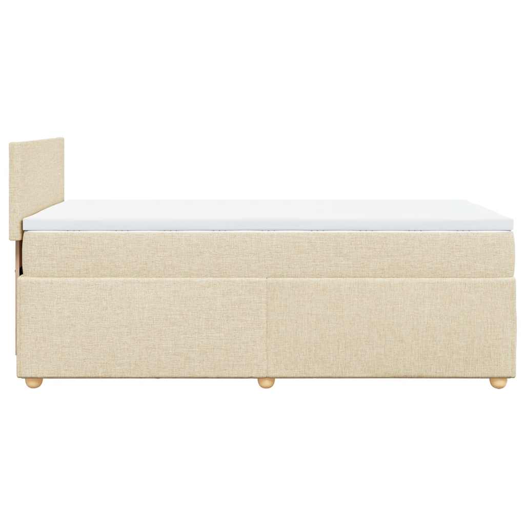 Sommier à lattes de lit avec matelas Crème 80x200 cm Tissu - XIOS