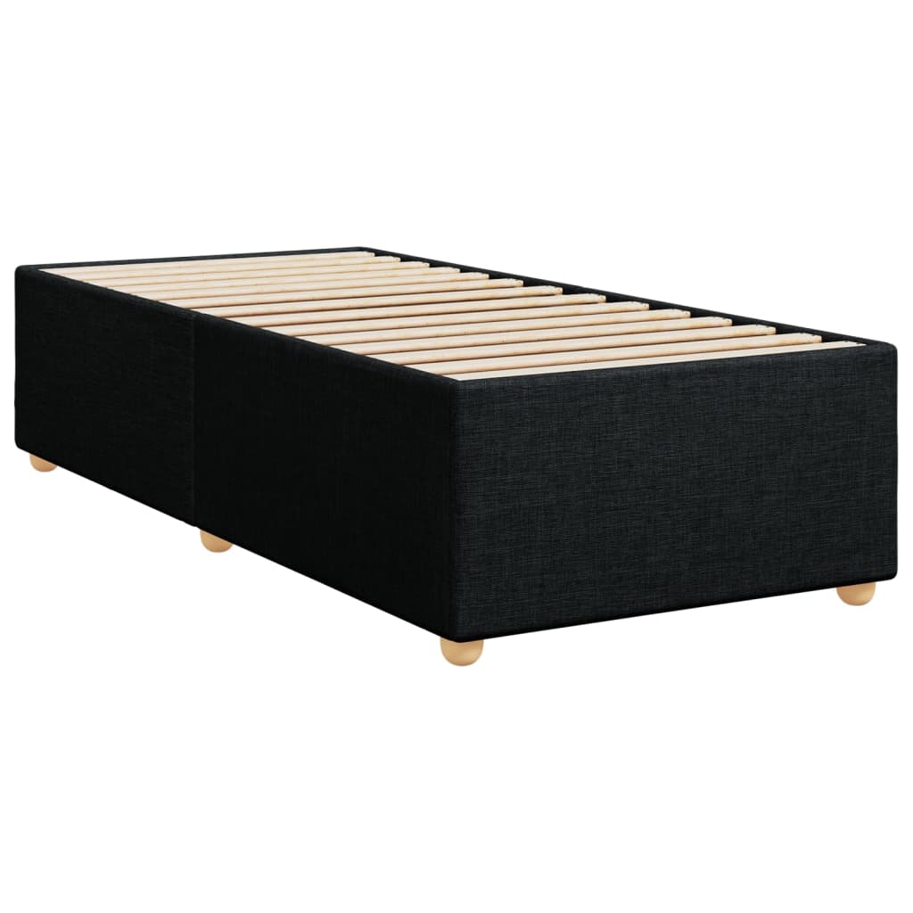 Sommier à lattes de lit et matelas Noir 80x200 cm Tissu - XIOS