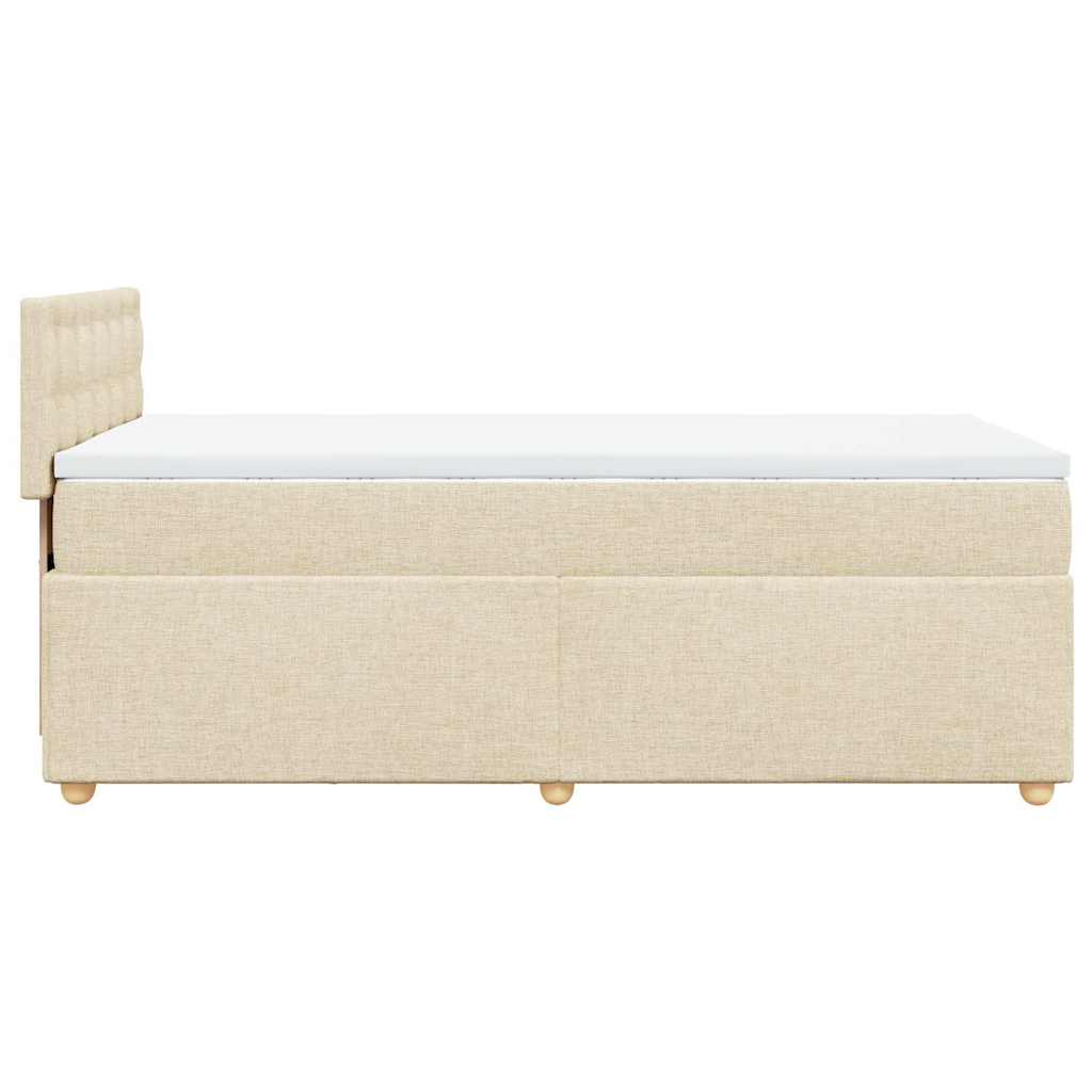 Sommier à lattes de lit avec matelas Crème 80x200 cm Tissu - XIOS