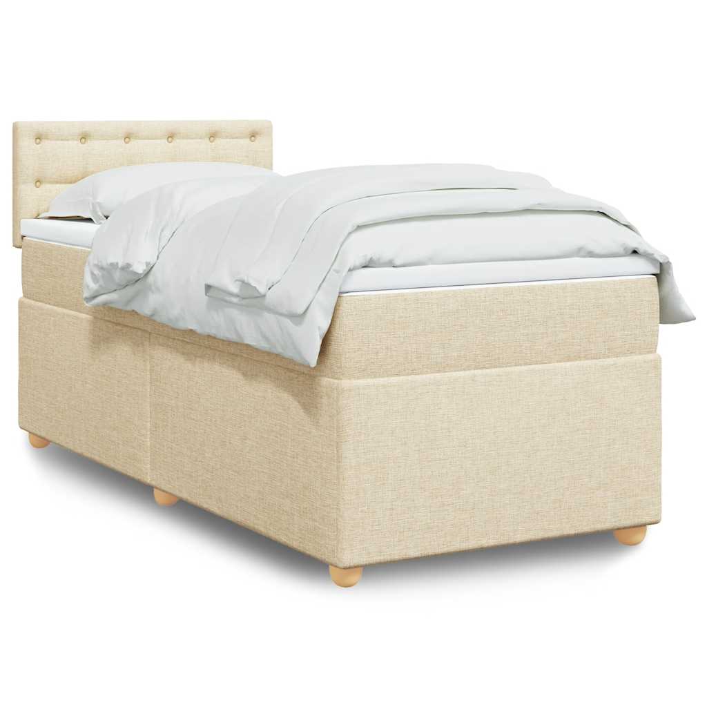 Sommier à lattes de lit avec matelas Crème 80x200 cm Tissu - XIOS