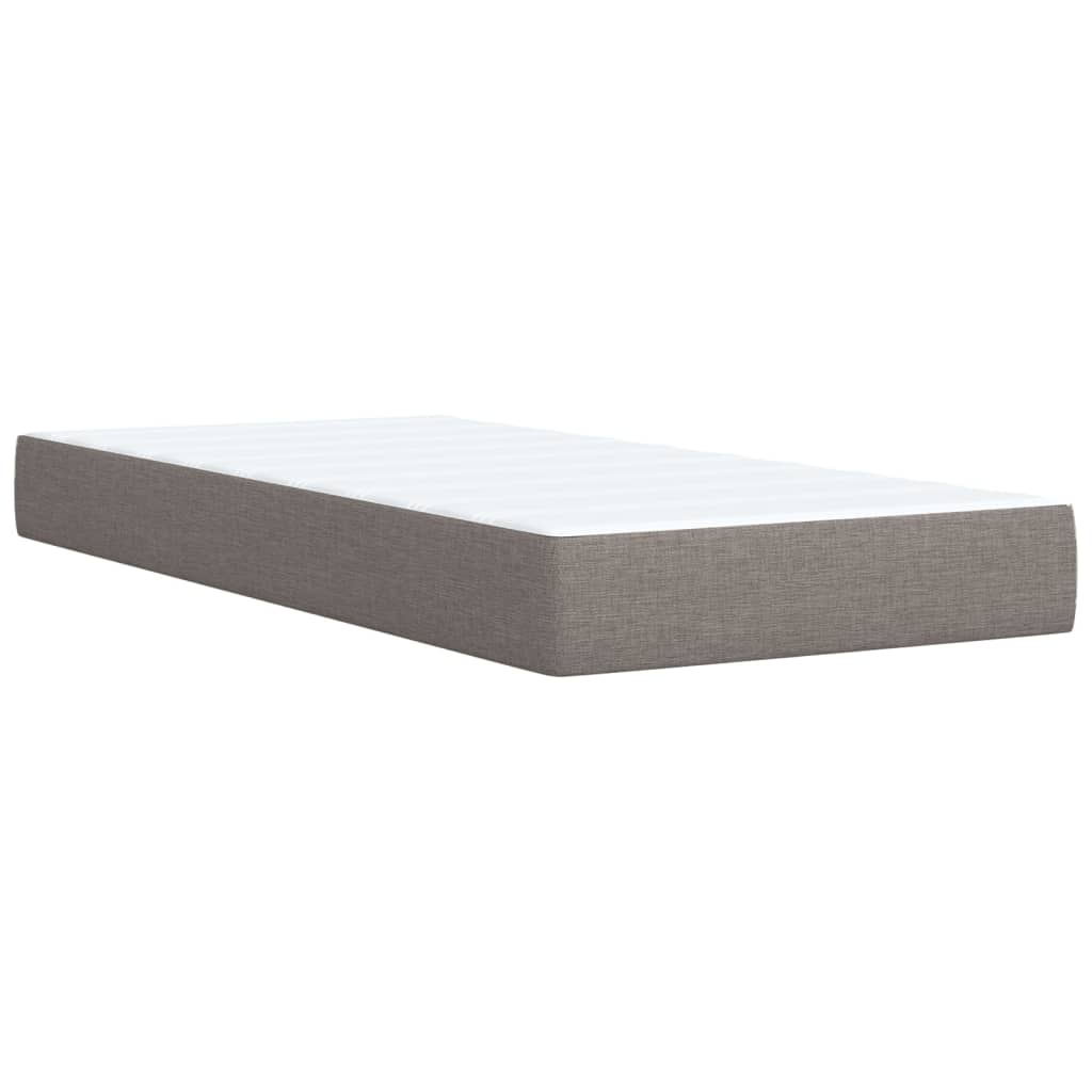 Sommier à lattes de lit avec matelas Taupe 90x190 cm Tissu - XIOS