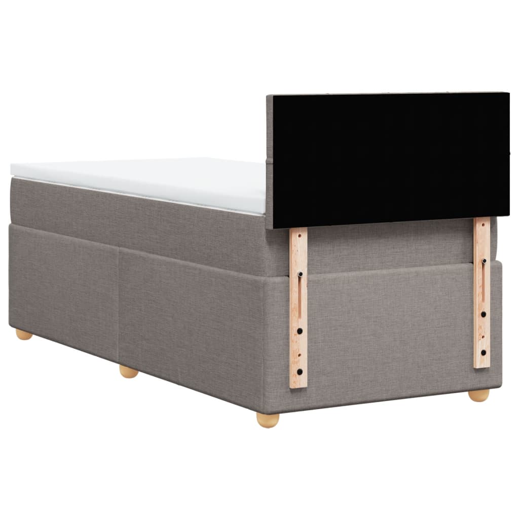 Sommier à lattes de lit avec matelas Taupe 90x200 cm Tissu - XIOS