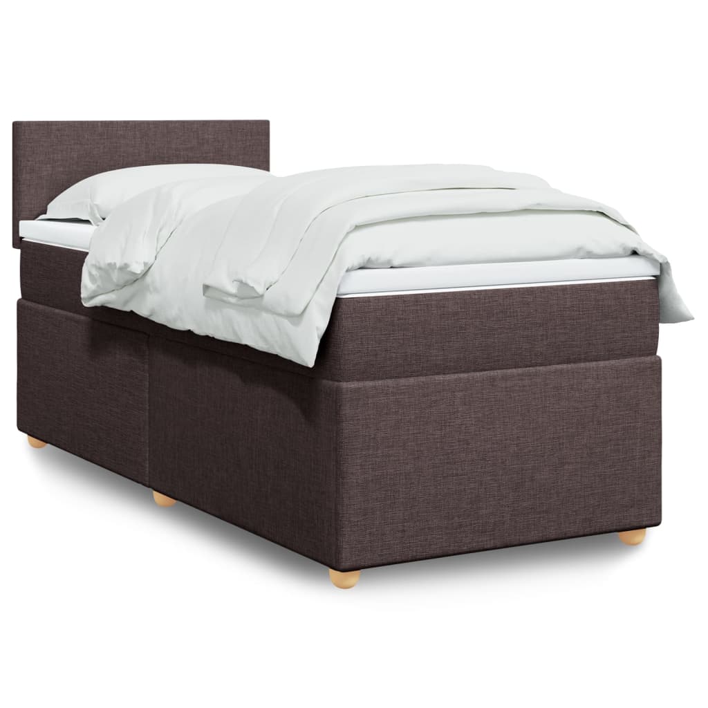 Sommier à lattes de lit avec matelas Marron foncé 100x200 cm - XIOS