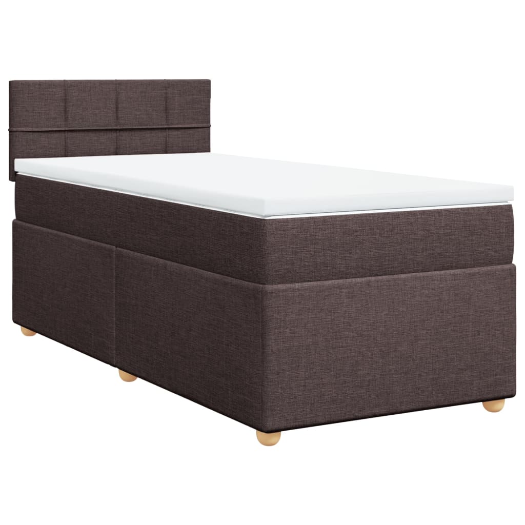 Sommier à lattes de lit avec matelas Marron foncé 100x200 cm - XIOS