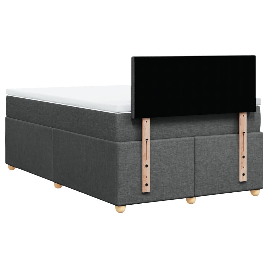 Sommier à lattes de lit avec matelas Gris foncé 120x200cm Tissu - XIOS