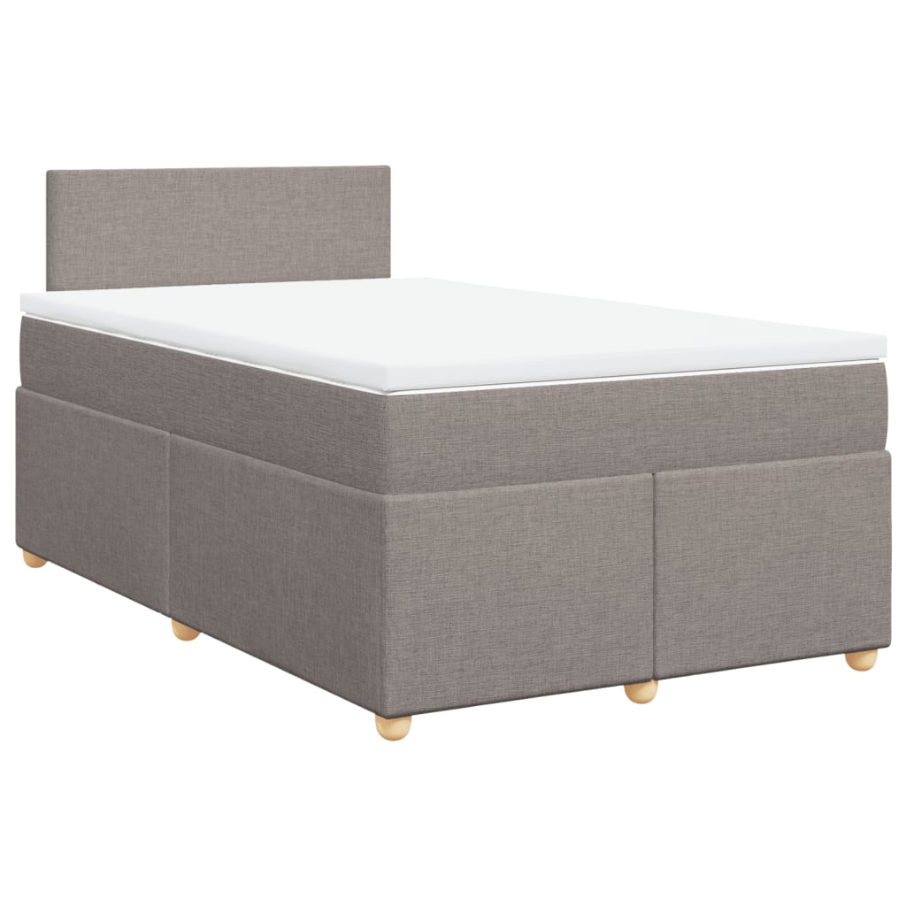 Sommier à lattes de lit avec matelas Taupe 120x200 cm Tissu - XIOS