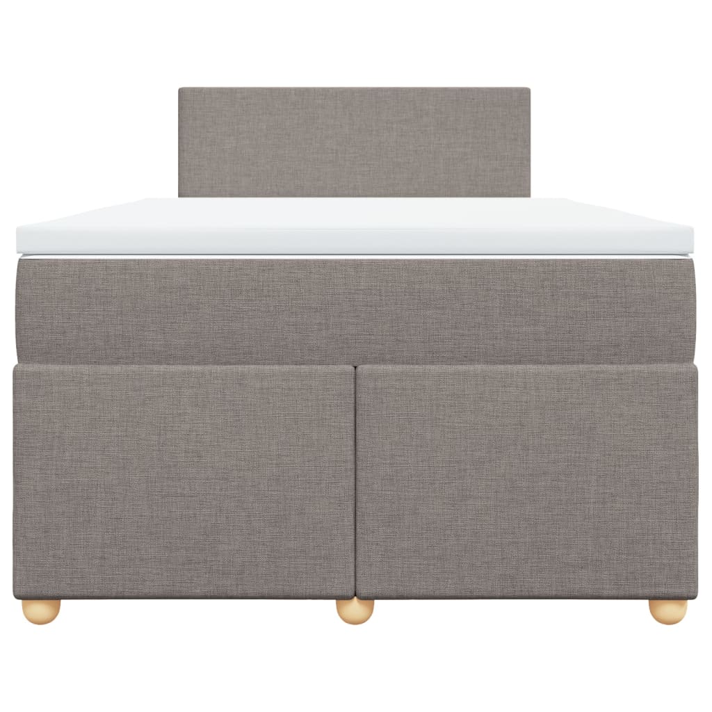 Sommier à lattes de lit avec matelas Taupe 120x200 cm Tissu - XIOS