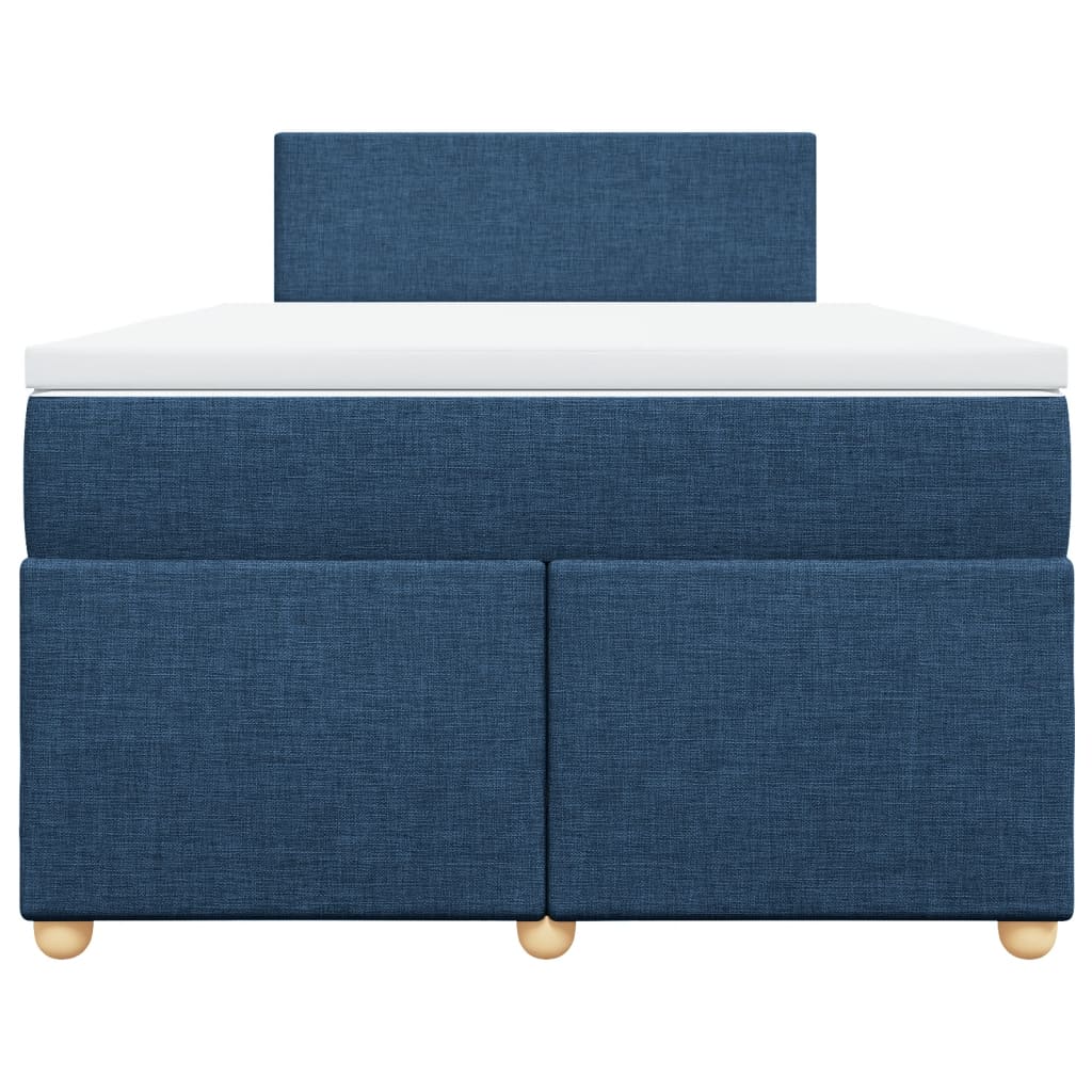 Sommier à lattes de lit avec matelas Bleu 120x200 cm Tissu - XIOS