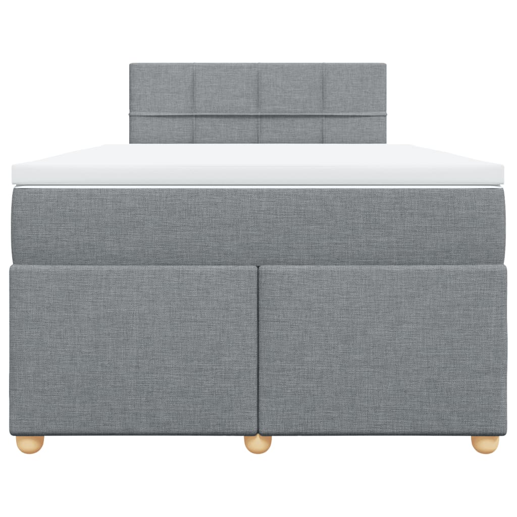 Sommier à lattes de lit avec matelas Gris clair 120x200cm Tissu - XIOS