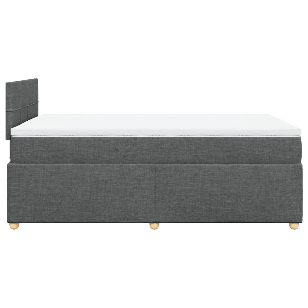 Sommier à lattes de lit avec matelas Gris foncé 120x200cm Tissu - XIOS