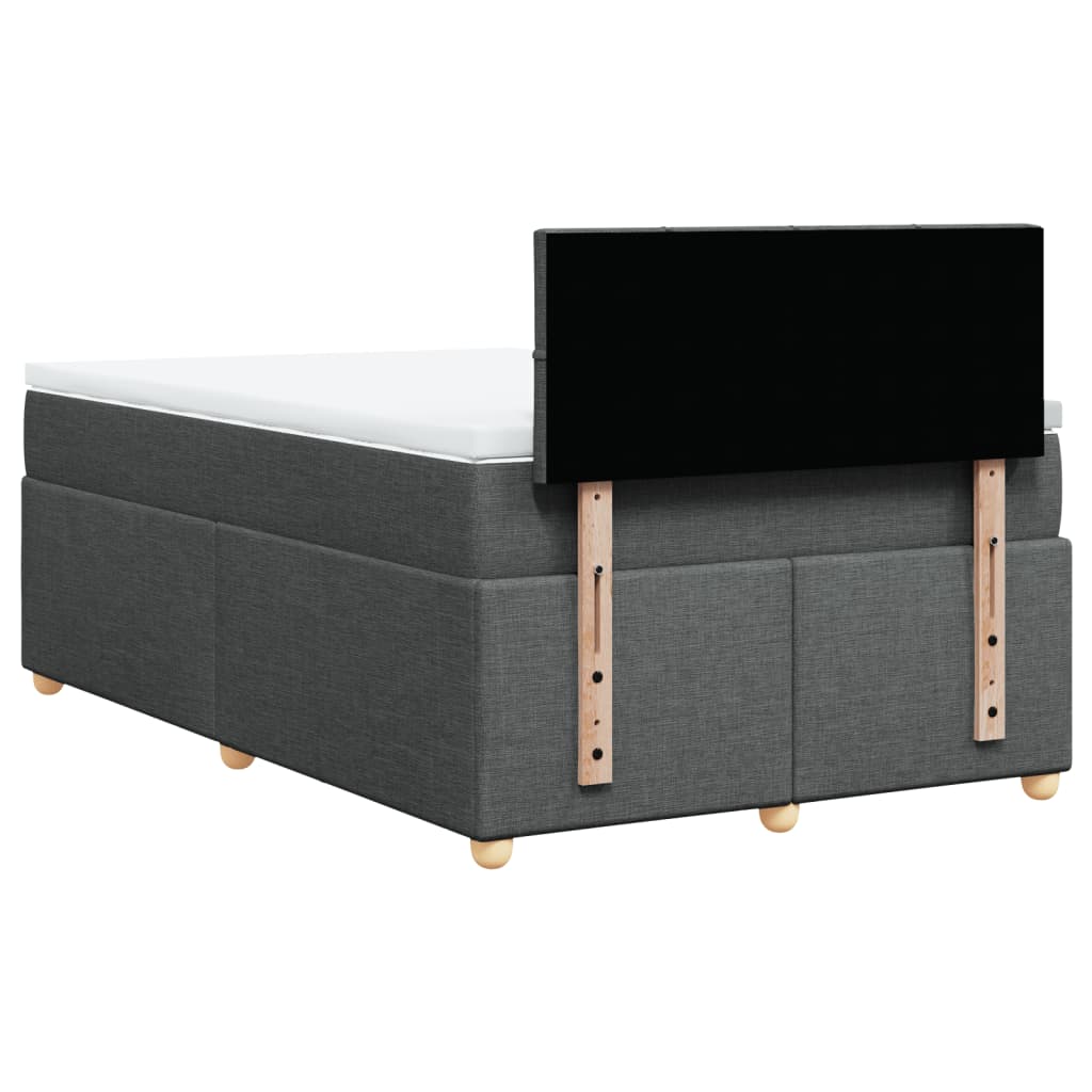Sommier à lattes de lit avec matelas Gris foncé 120x200cm Tissu - XIOS