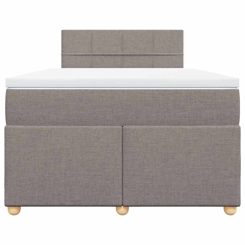 Sommier à lattes de lit avec matelas Taupe 120x200 cm Tissu - XIOS