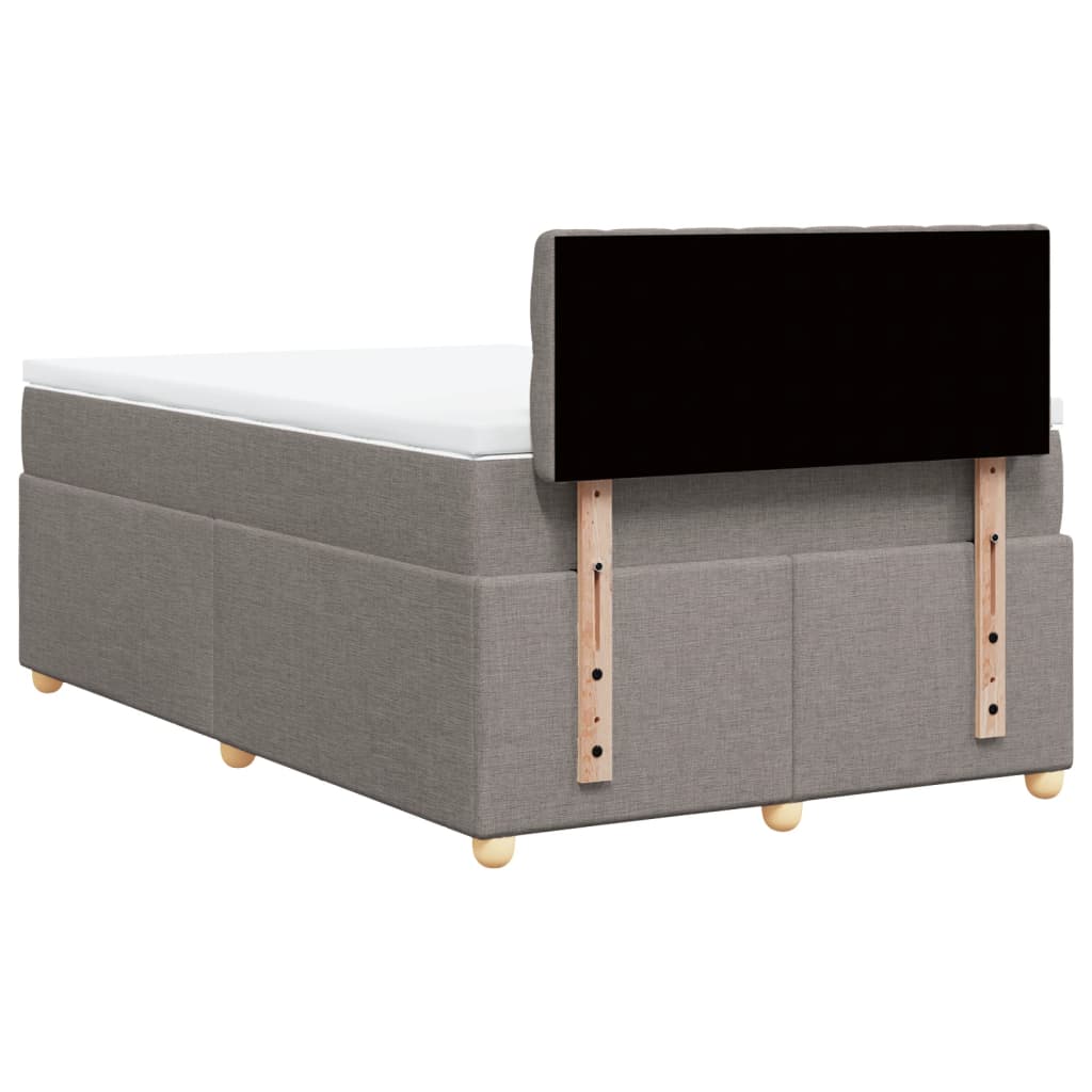 Sommier à lattes de lit avec matelas Taupe 120x200 cm Tissu - XIOS