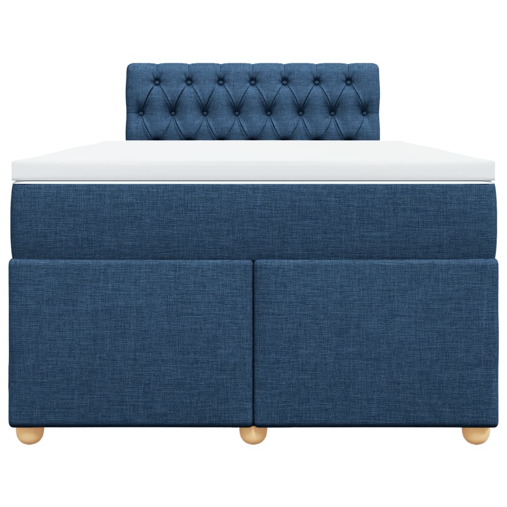 Sommier à lattes de lit avec matelas Bleu 120x200 cm Tissu - XIOS