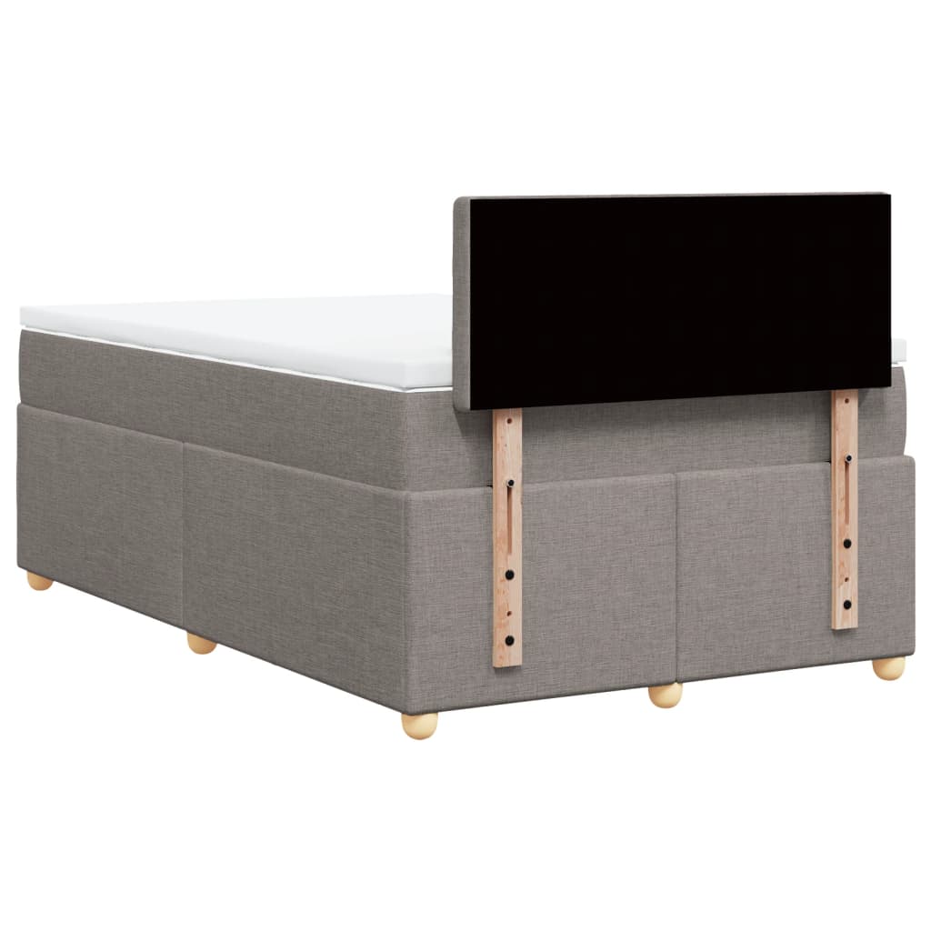 Sommier à lattes de lit avec matelas Taupe 120x200 cm Tissu - XIOS