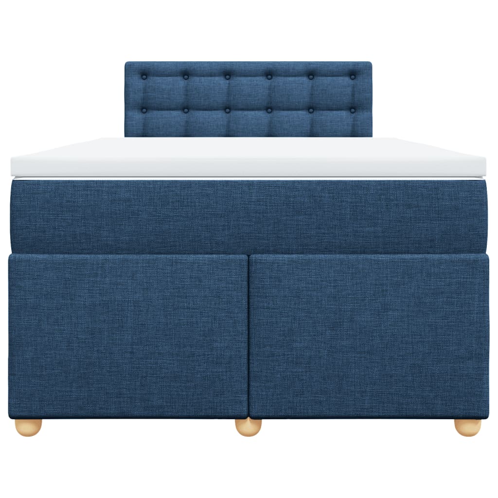 Sommier à lattes de lit avec matelas Bleu 120x200 cm Tissu - XIOS