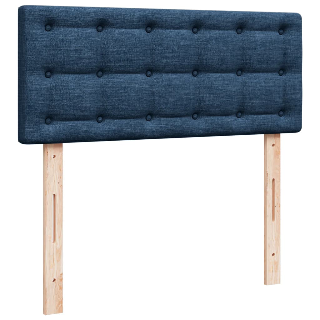 Sommier à lattes de lit avec matelas Bleu 120x200 cm Tissu - XIOS