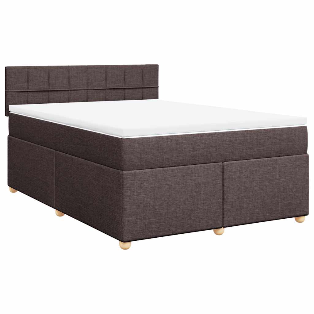 Sommier à lattes de lit avec matelas Marron foncé 140x190 cm - XIOS