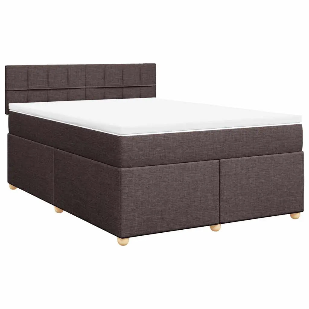 Sommier à lattes de lit avec matelas Marron foncé 140x190 cm - XIOS