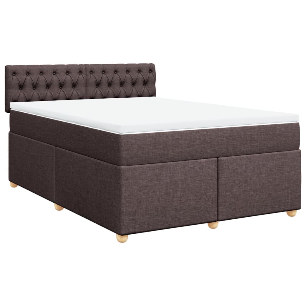 Sommier à lattes de lit avec matelas Marron foncé 140x190 cm - XIOS