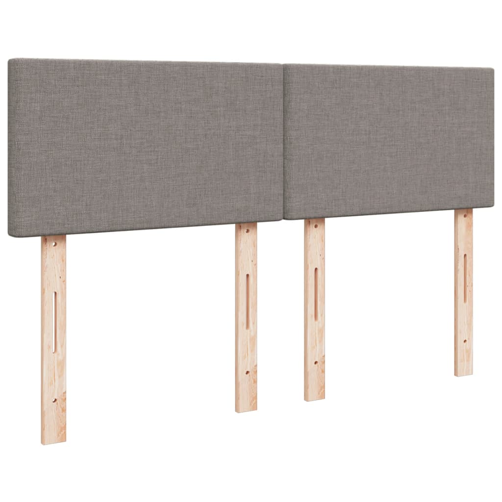 Sommier à lattes de lit avec matelas Taupe 140x200 cm Tissu - XIOS