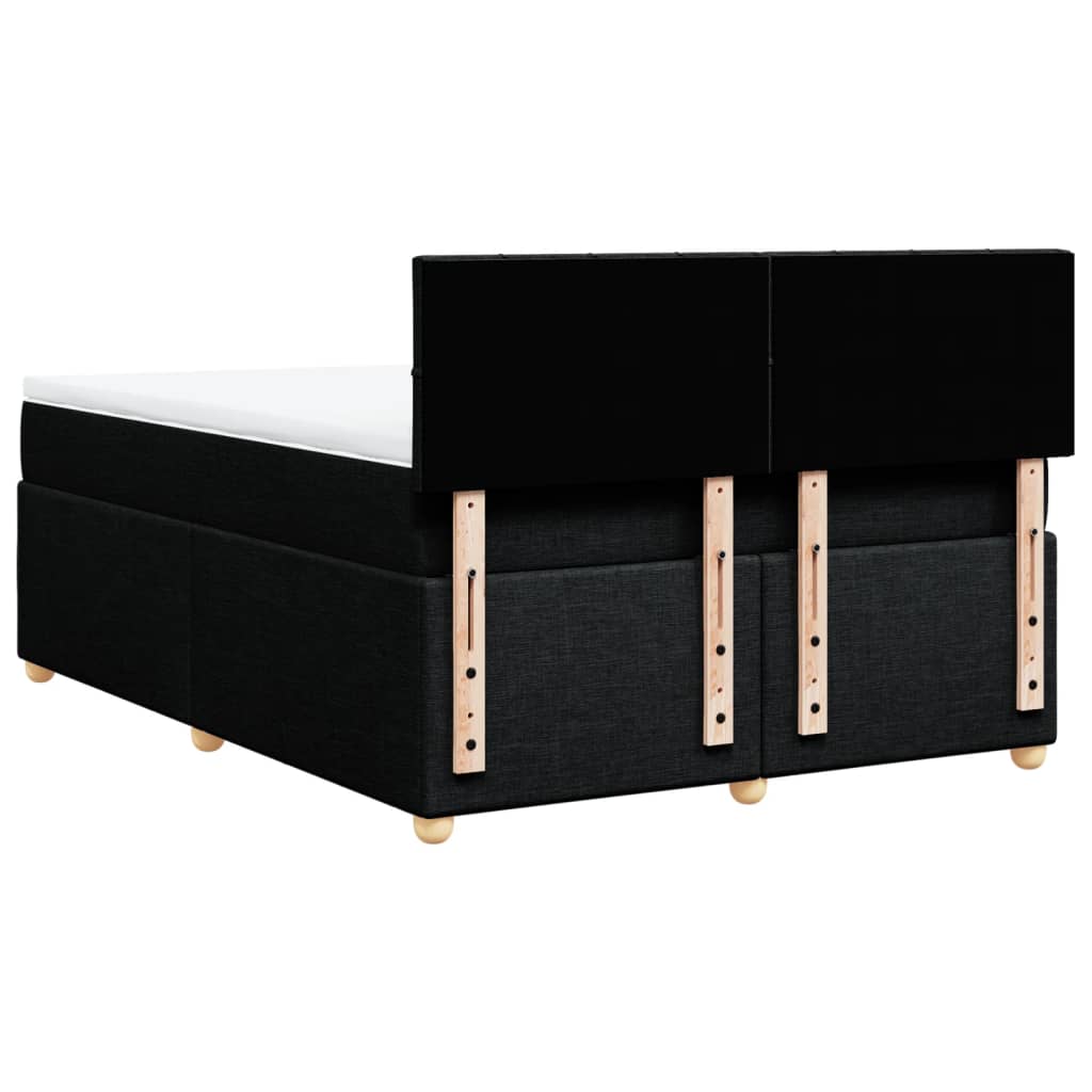 Sommier à lattes de lit avec matelas Noir 140x200 cm Tissu - XIOS